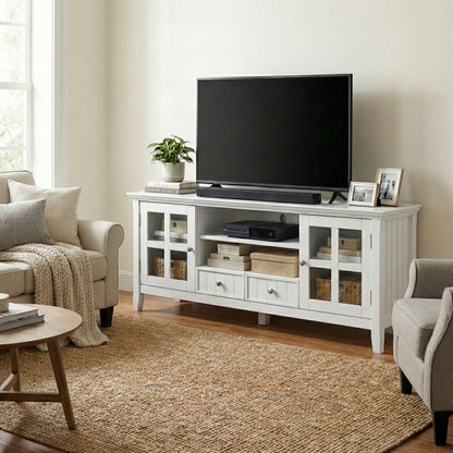 White | Acadian 60 inch TV Media Stand