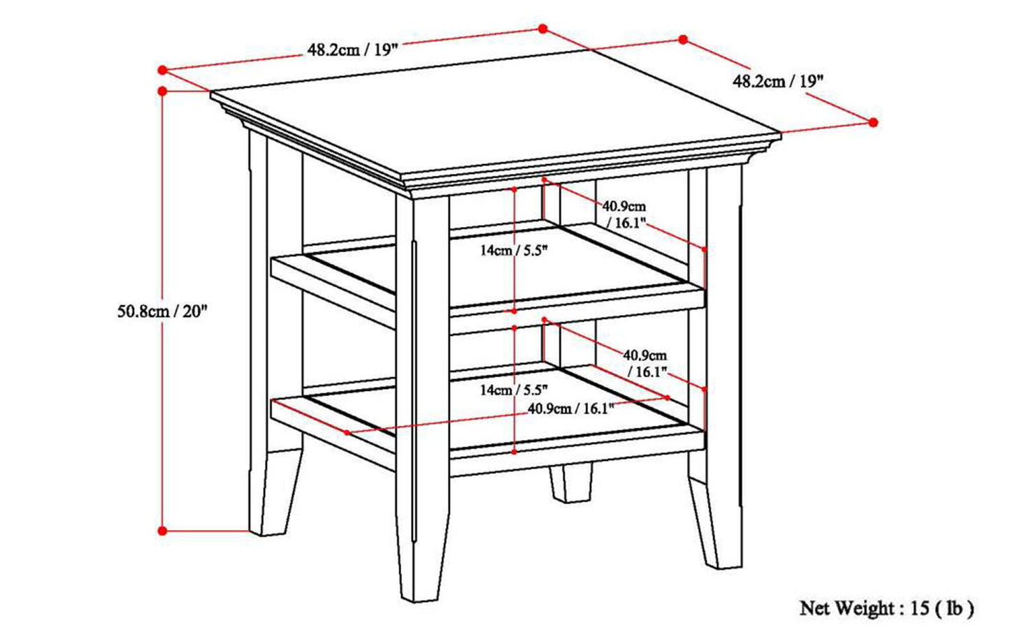 Farmhouse Grey | Acadian End Side Table