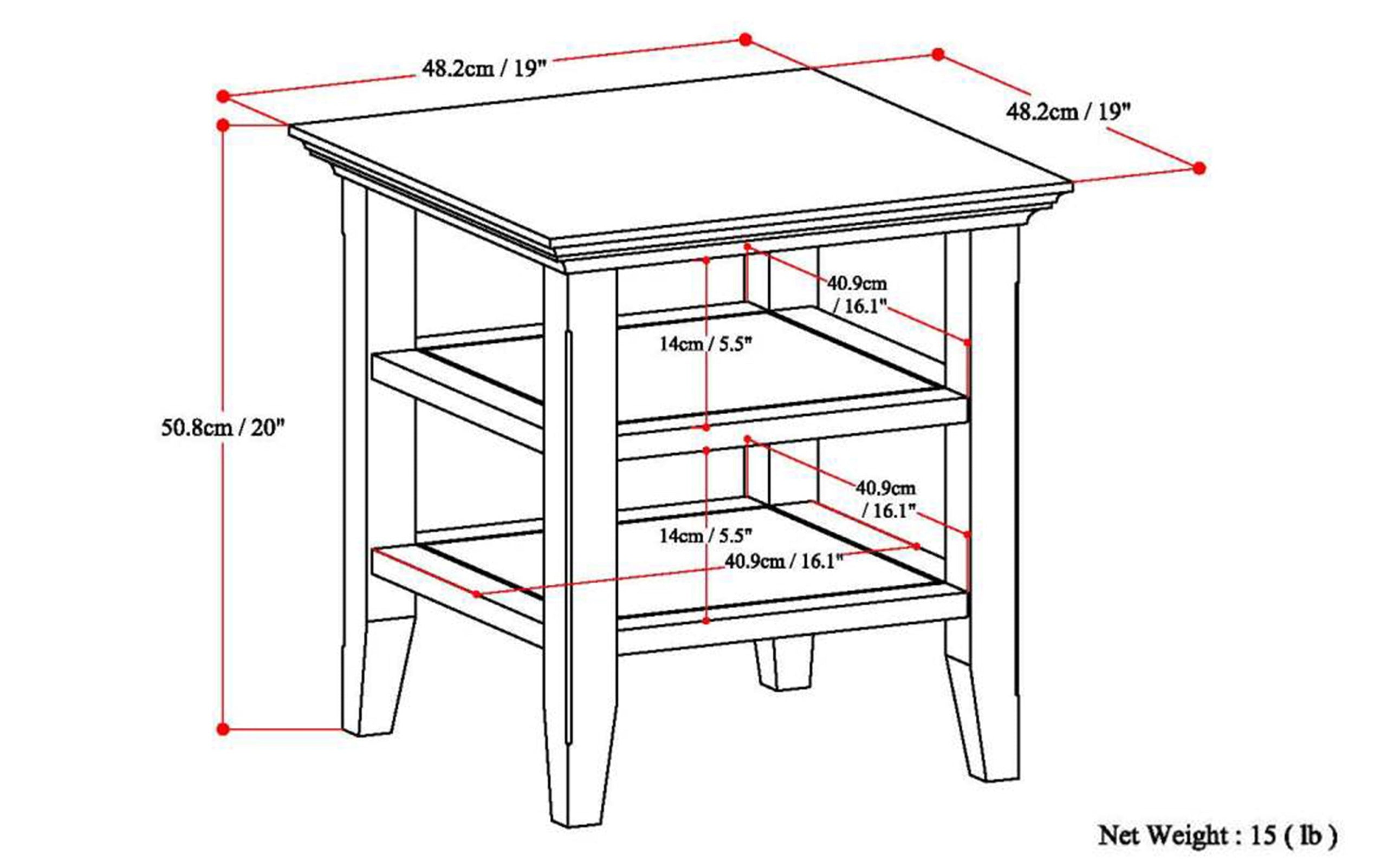 Distressed Grey | Acadian End Side Table