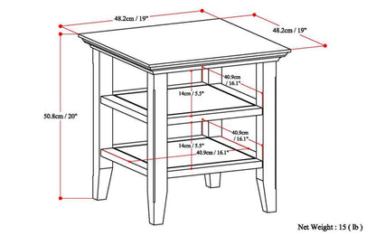 Distressed Grey | Acadian End Side Table