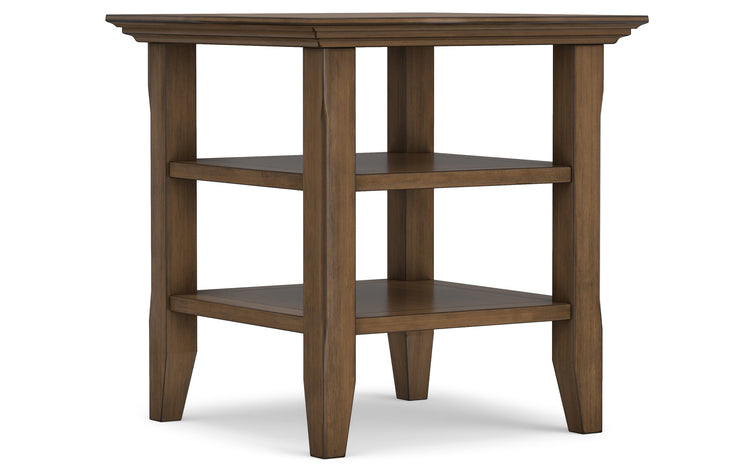 Rustic Natural Aged Brown | Acadian End Table
