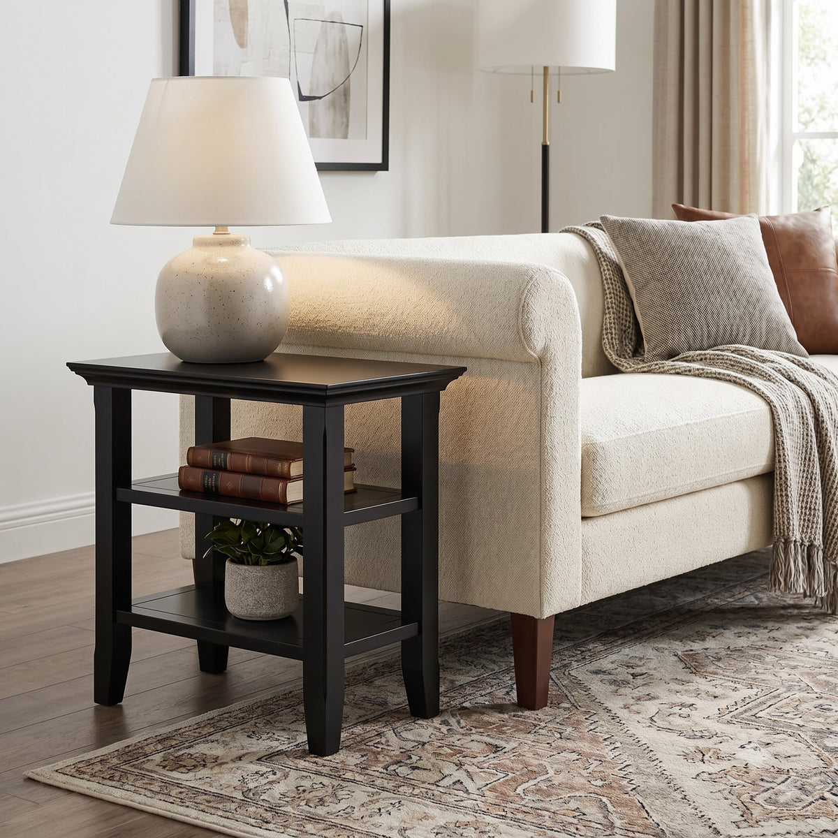 Black | Acadian Narrow Side Table