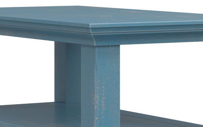 Distressed Coastal Blue | Acadian Narrow Side Table