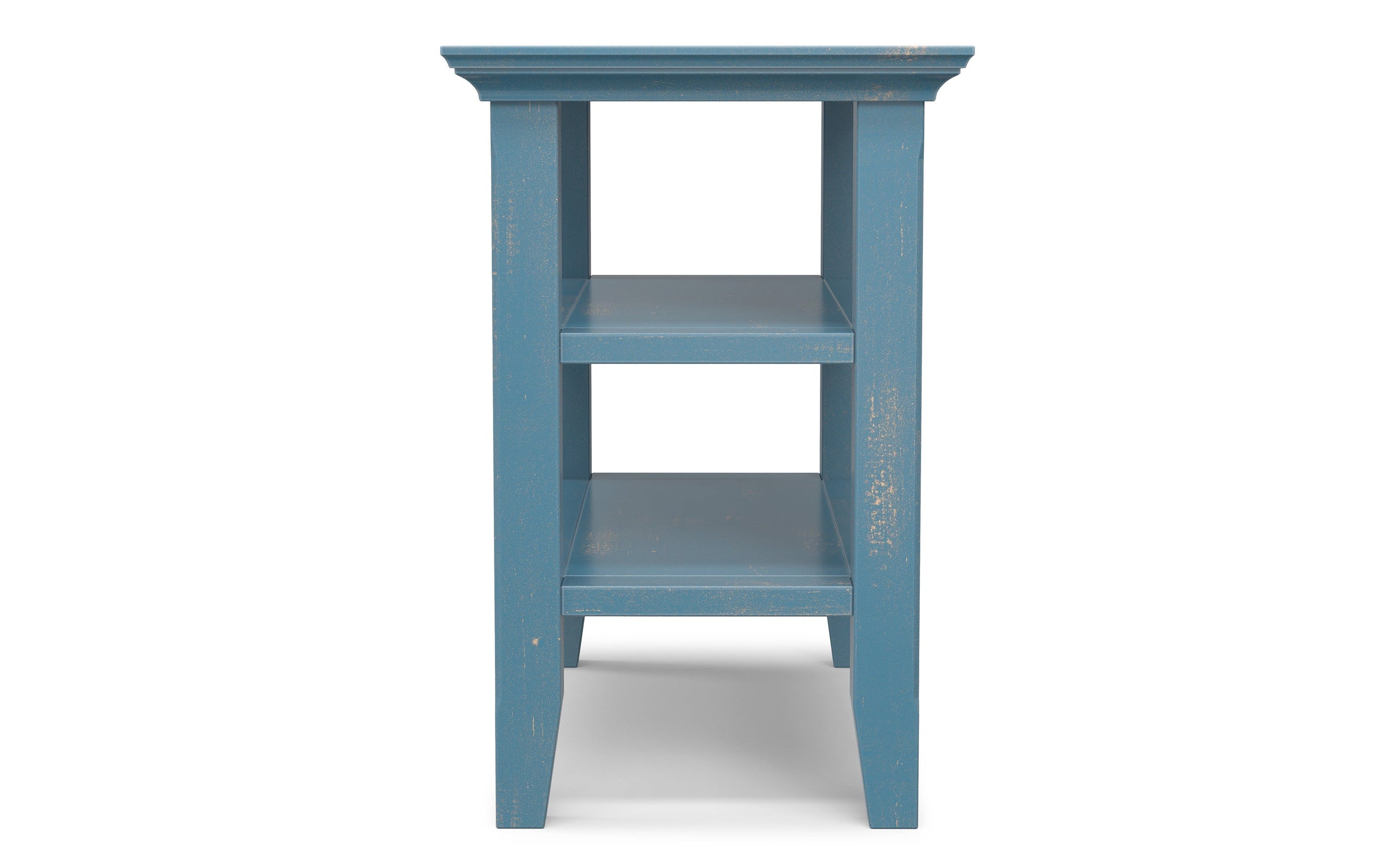 Distressed Coastal Blue | Acadian Narrow Side Table