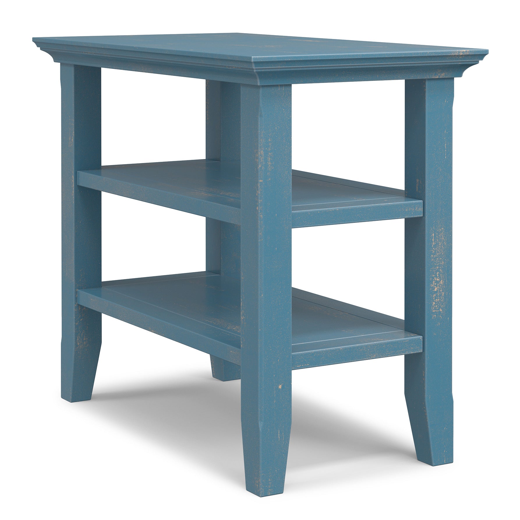 Distressed Coastal Blue | Acadian Narrow Side Table