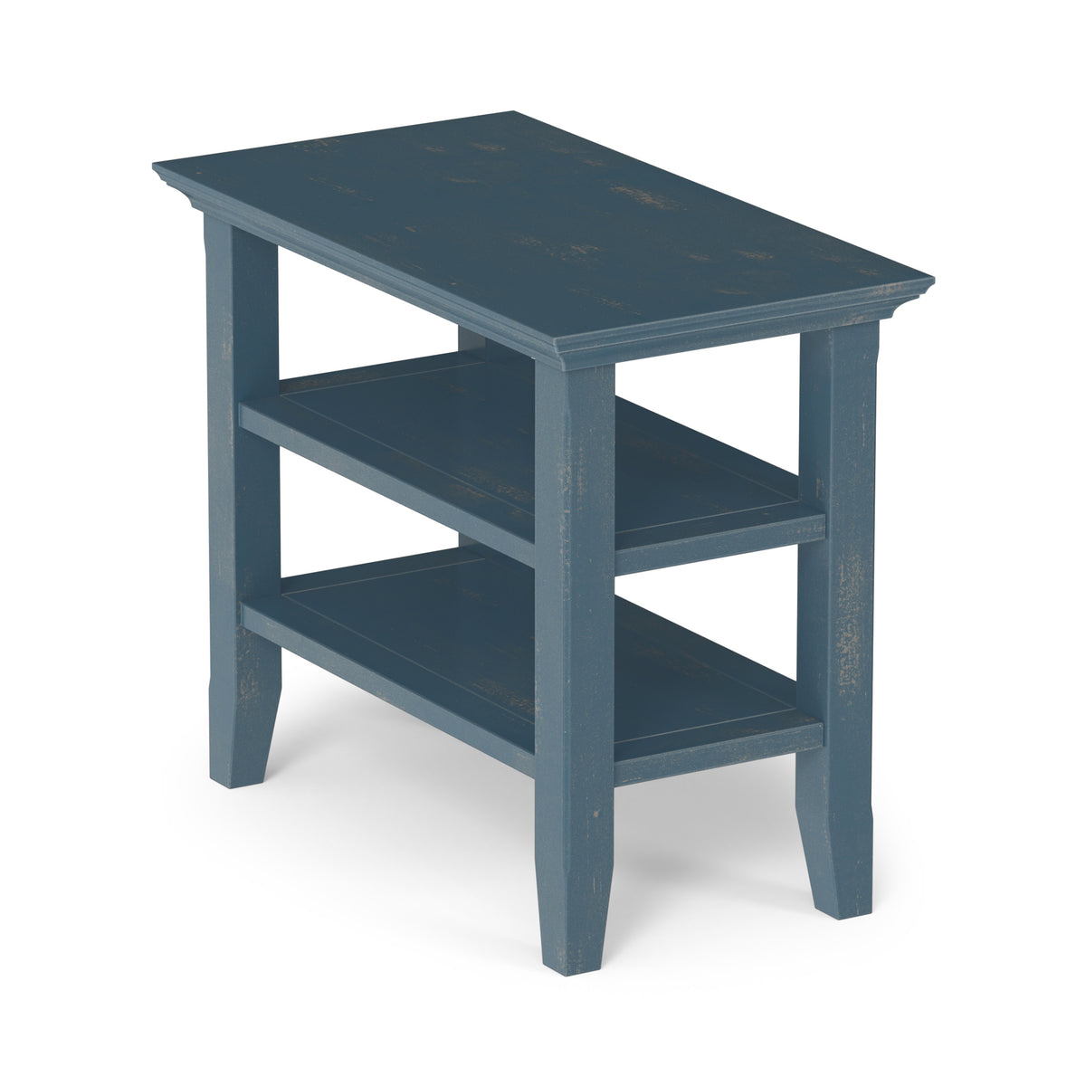 Distressed Coastal Blue | Acadian Narrow Side Table