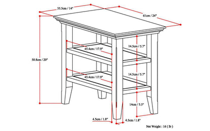 Distressed Grey | Acadian Narrow Side Table