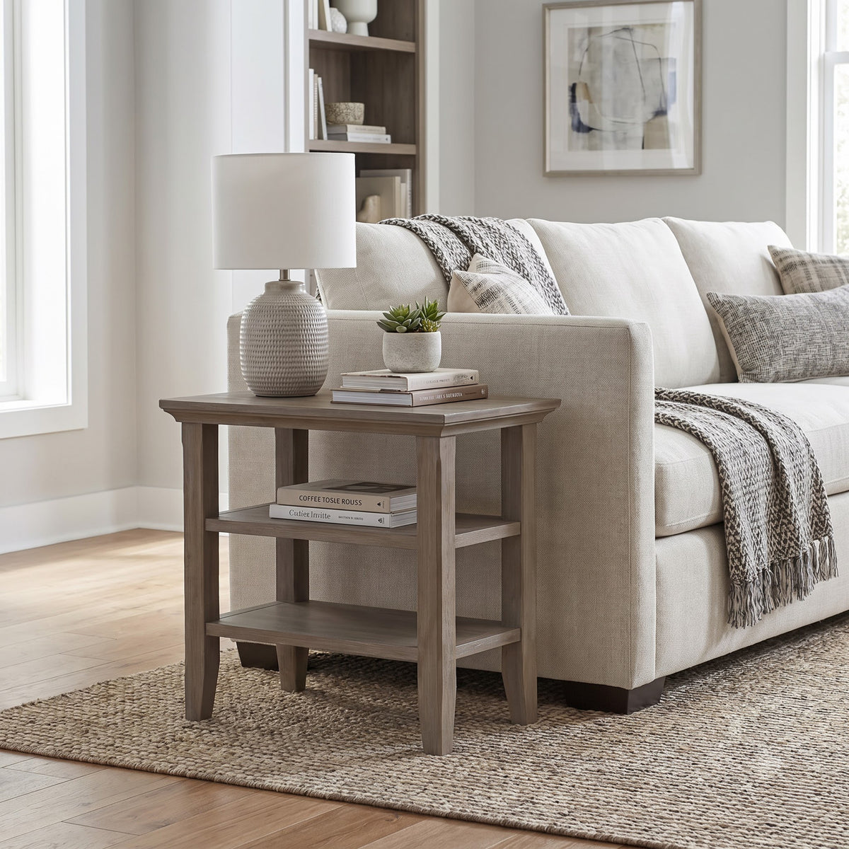 Distressed Grey | Acadian Narrow Side Table