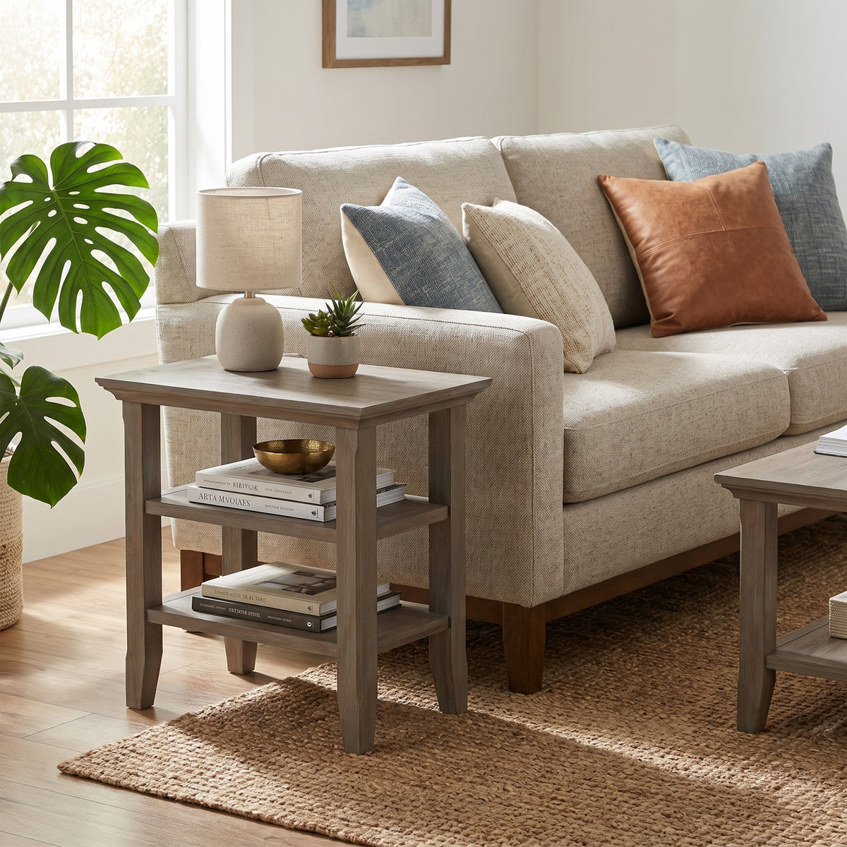 Distressed Grey | Acadian Narrow Side Table