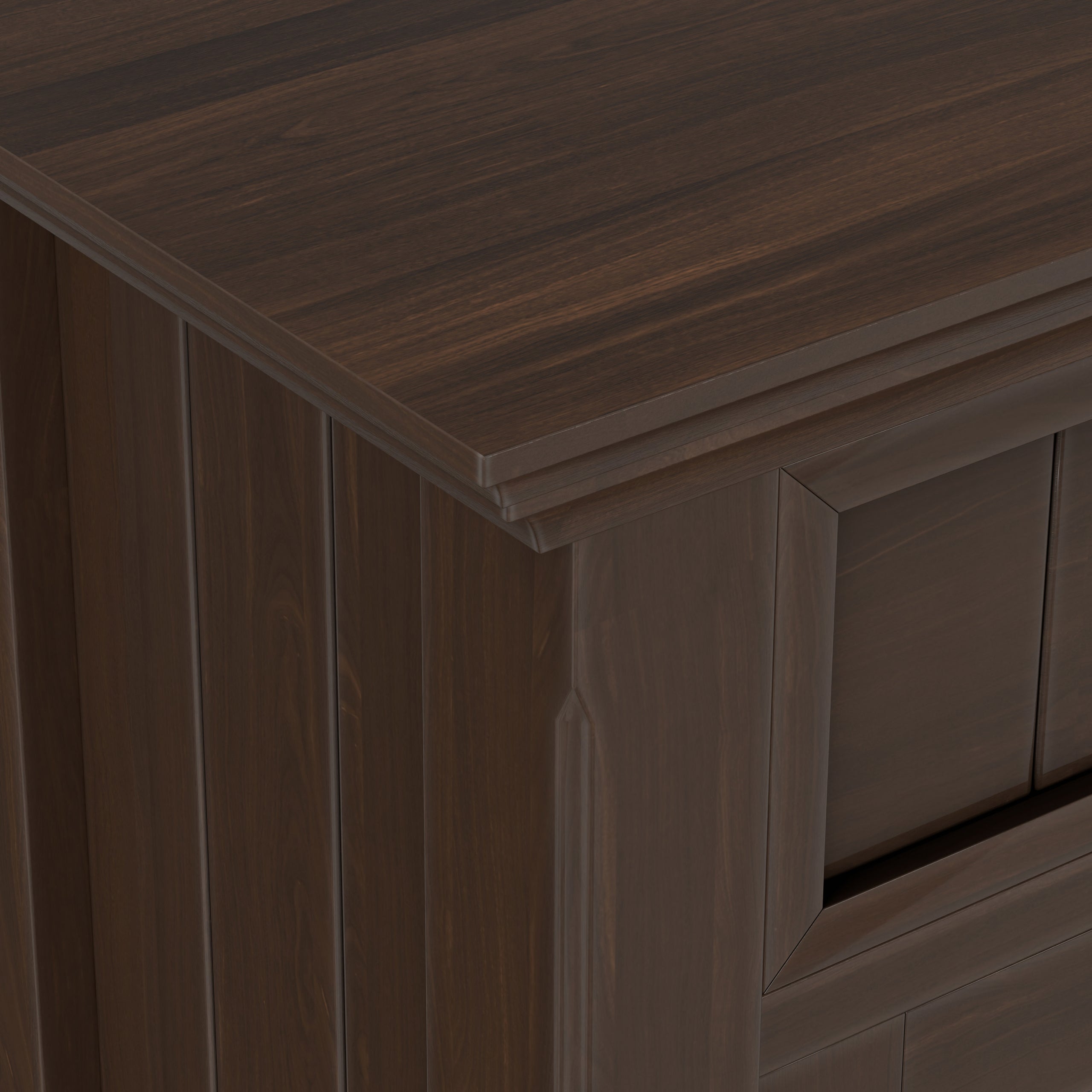 Natural Aged Brown | Acadian Entryway Storage Cabinet