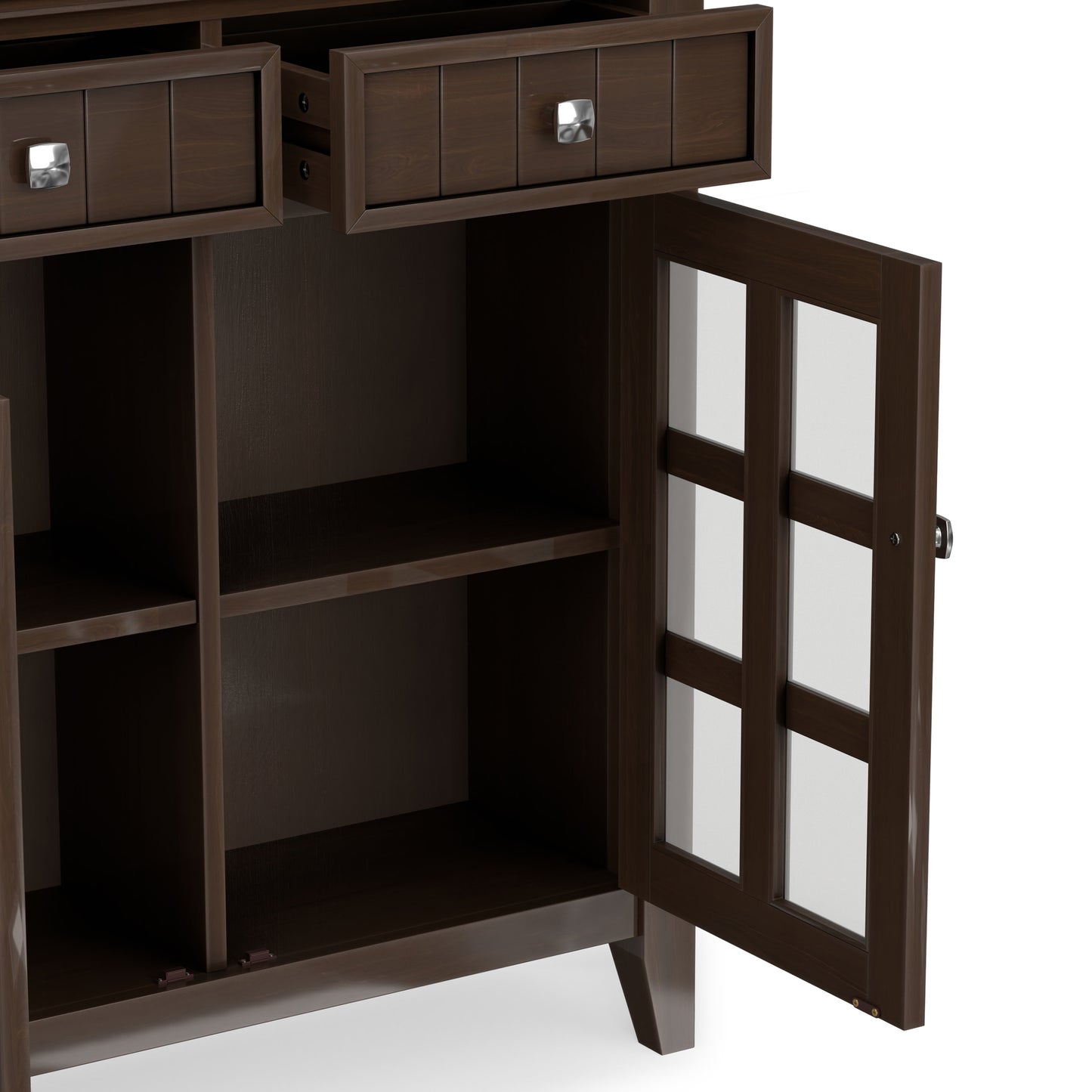 Natural Aged Brown | Acadian Entryway Storage Cabinet
