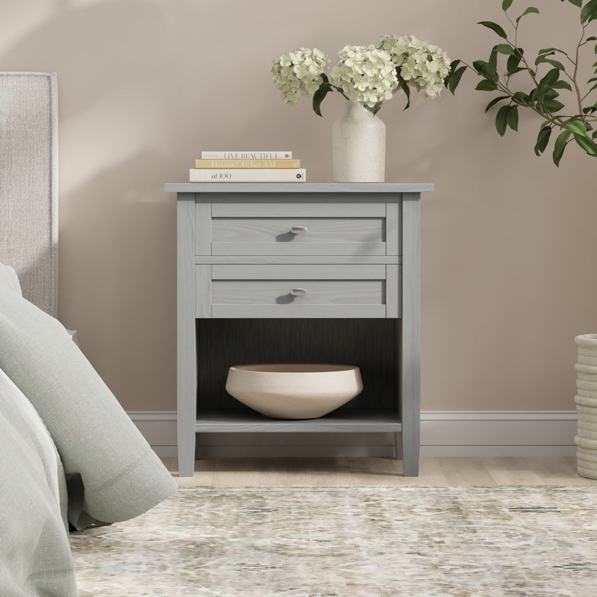 Fog Grey | Warm Shaker Nightstand