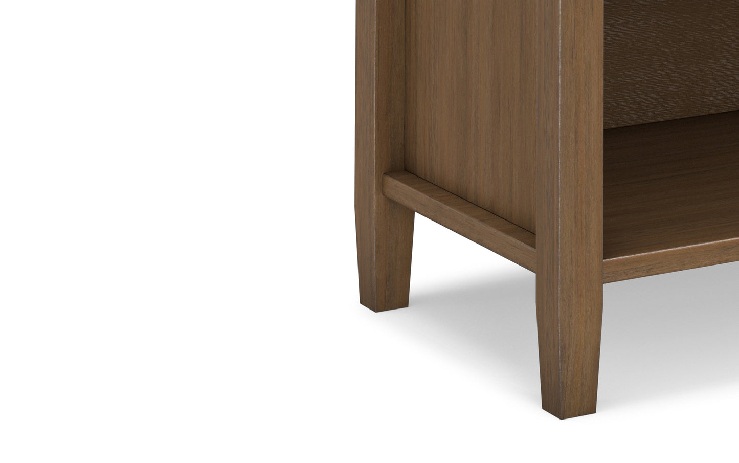 Rustic Natural Aged Brown | Warm Shaker Bedside Table