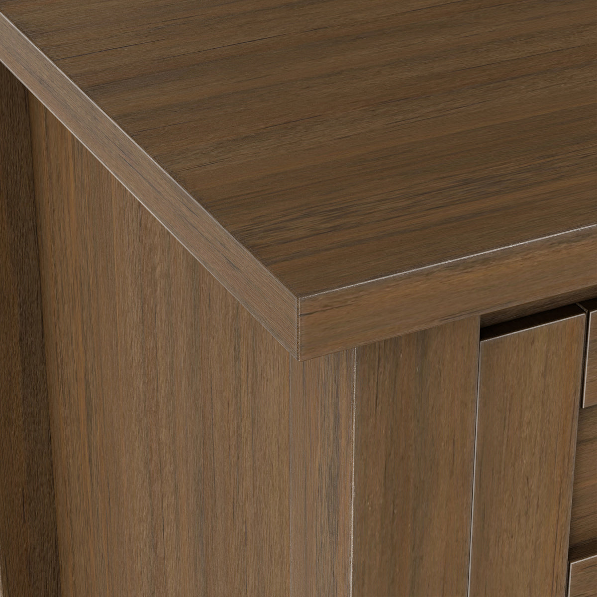Rustic Natural Aged Brown | Warm Shaker Nightstand