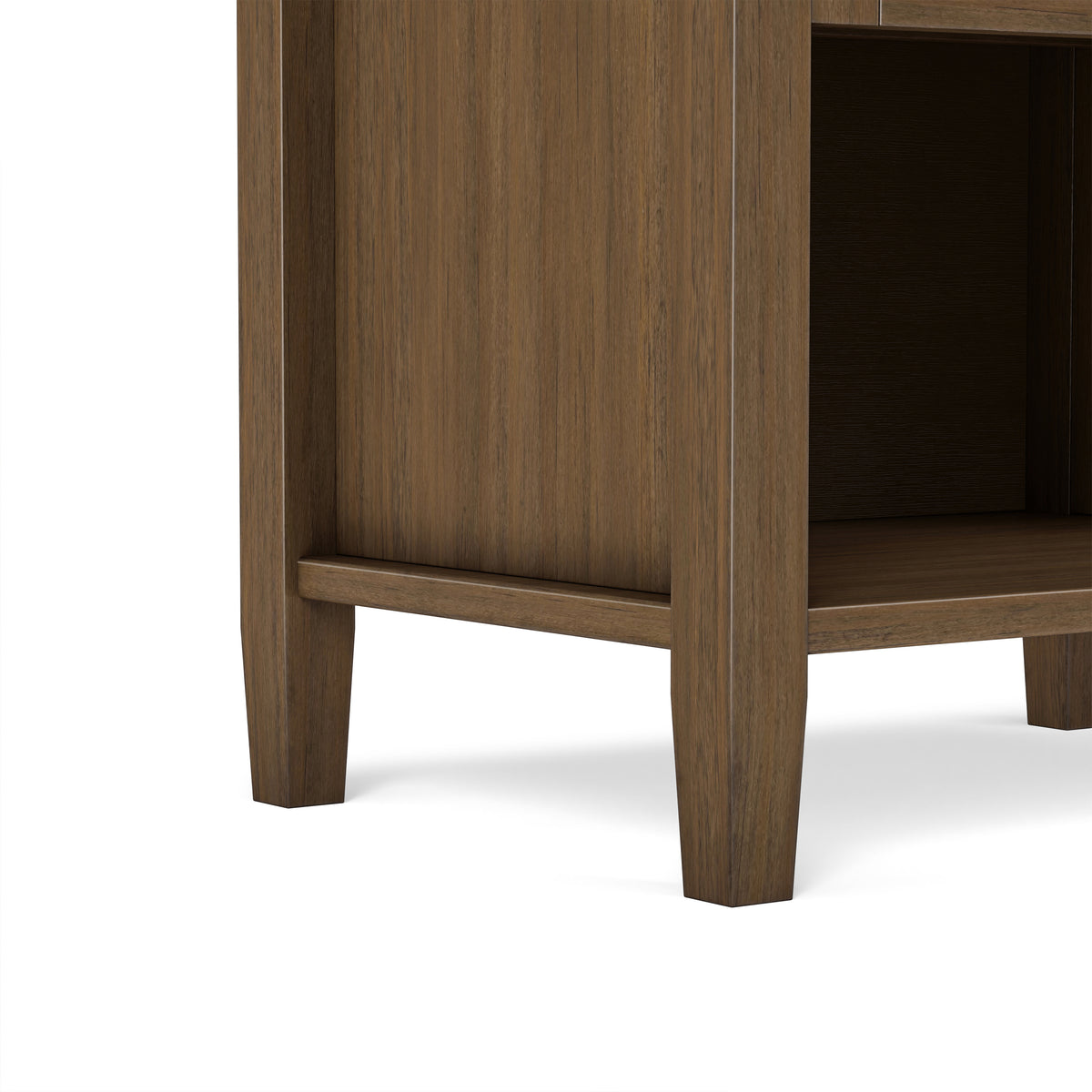 Rustic Natural Aged Brown | Warm Shaker Nightstand