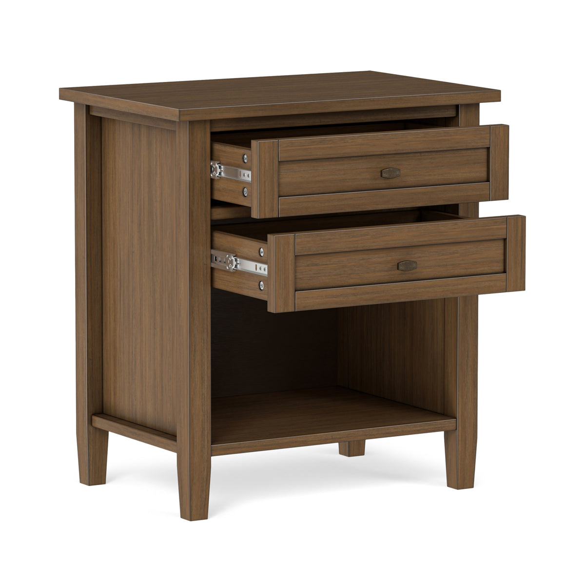 Rustic Natural Aged Brown | Warm Shaker Nightstand