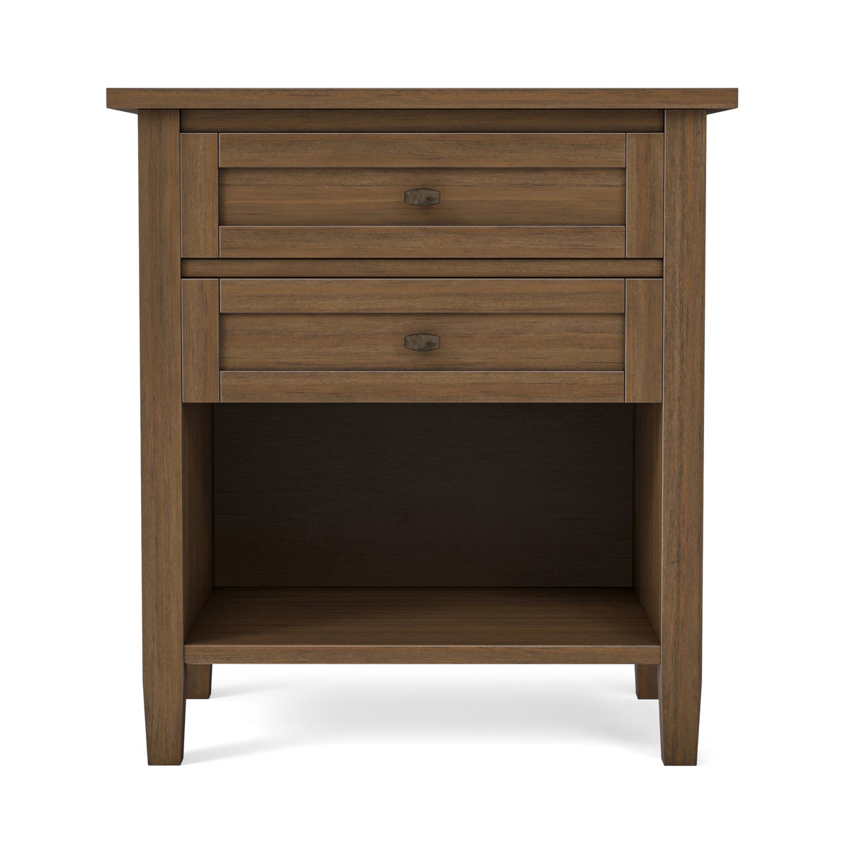 Rustic Natural Aged Brown | Warm Shaker Nightstand