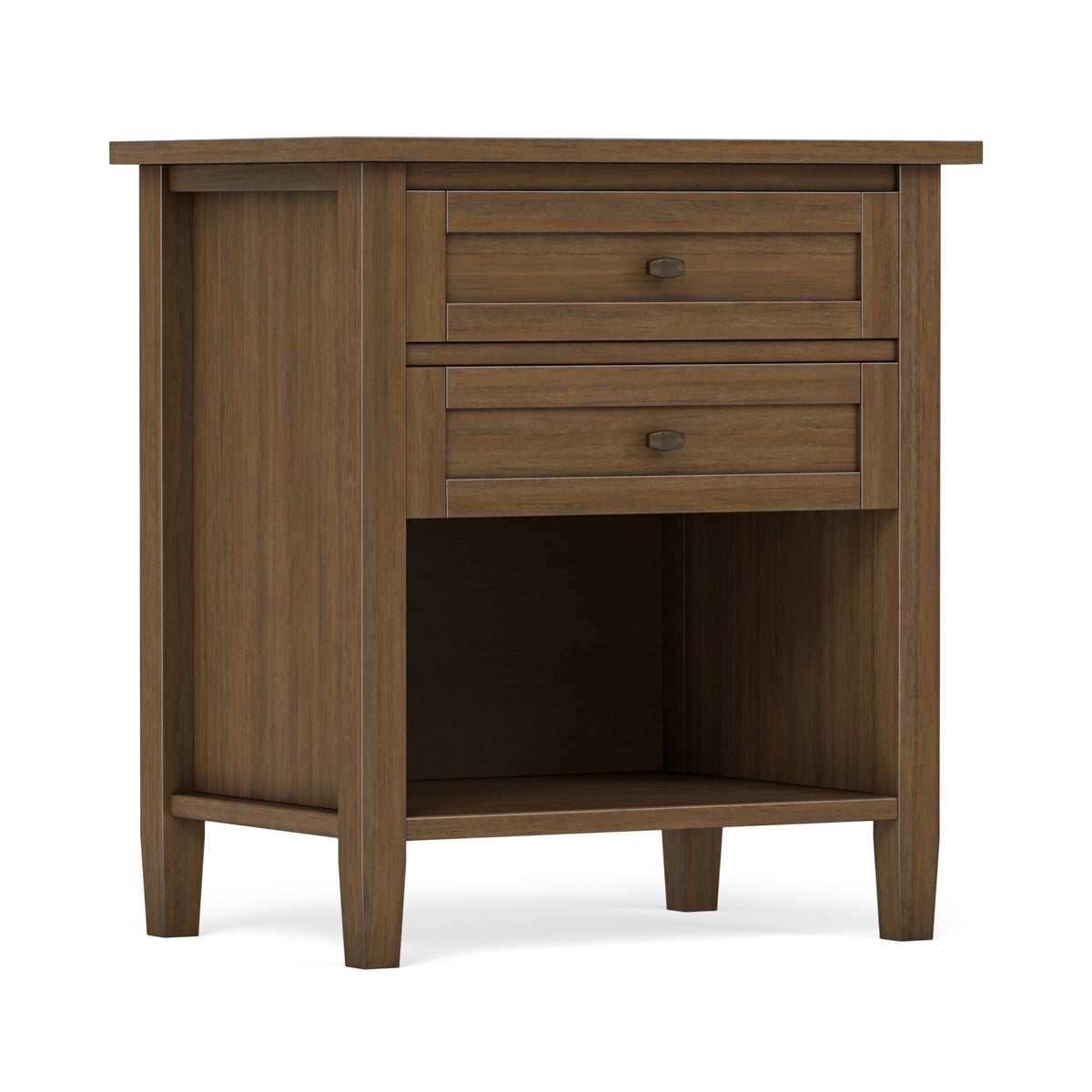 Rustic Natural Aged Brown | Warm Shaker Nightstand