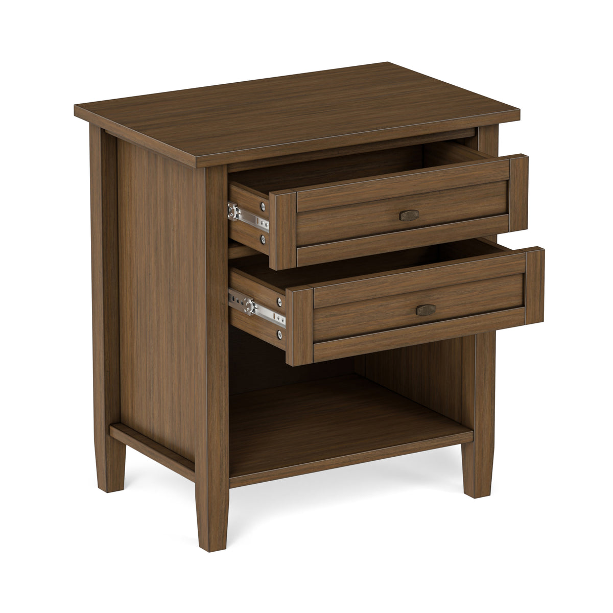 Rustic Natural Aged Brown | Warm Shaker Nightstand