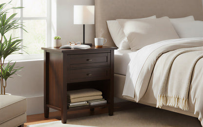 Tobacco Brown | Warm Shaker Bedside Table