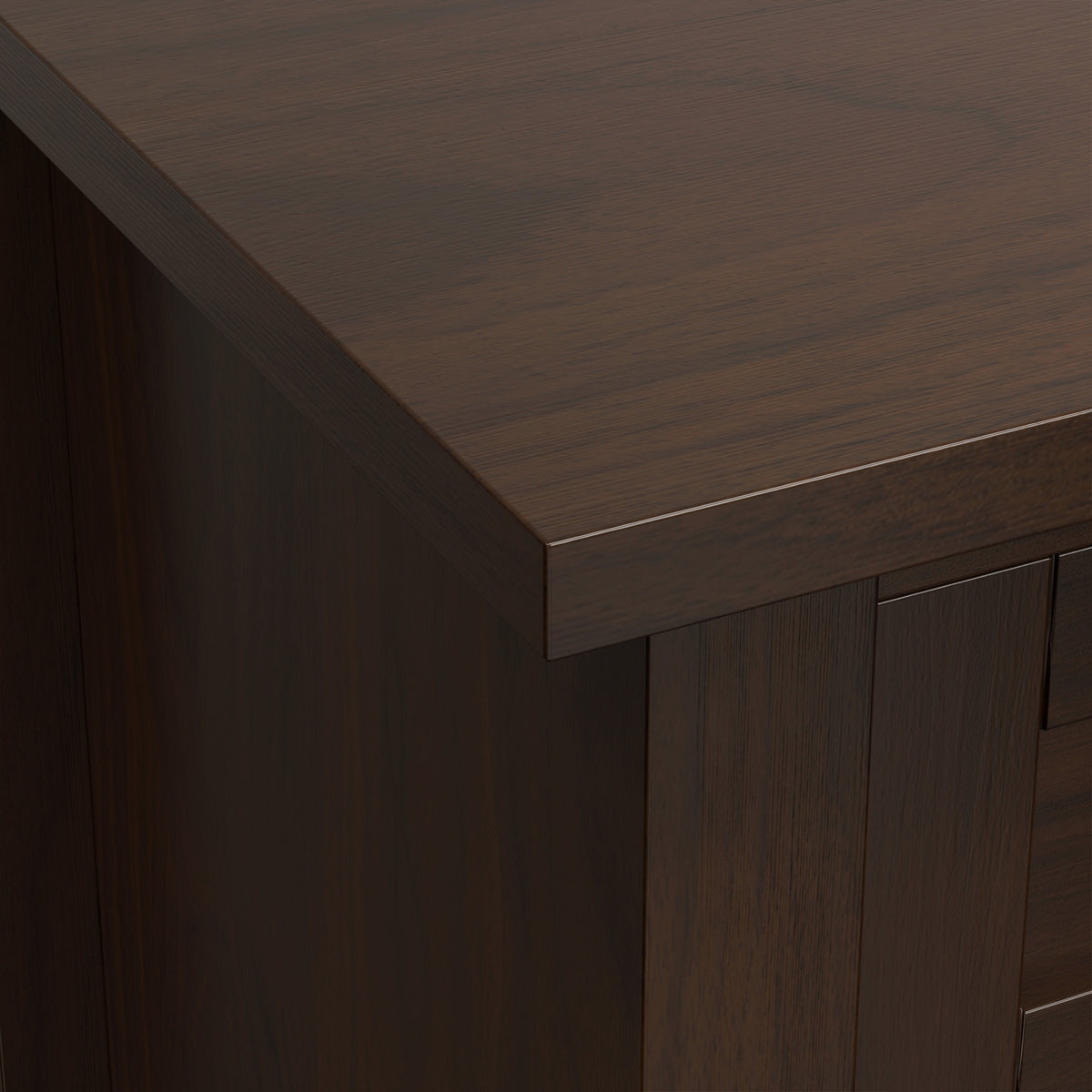 Brunette Brown | Warm Shaker Nightstand