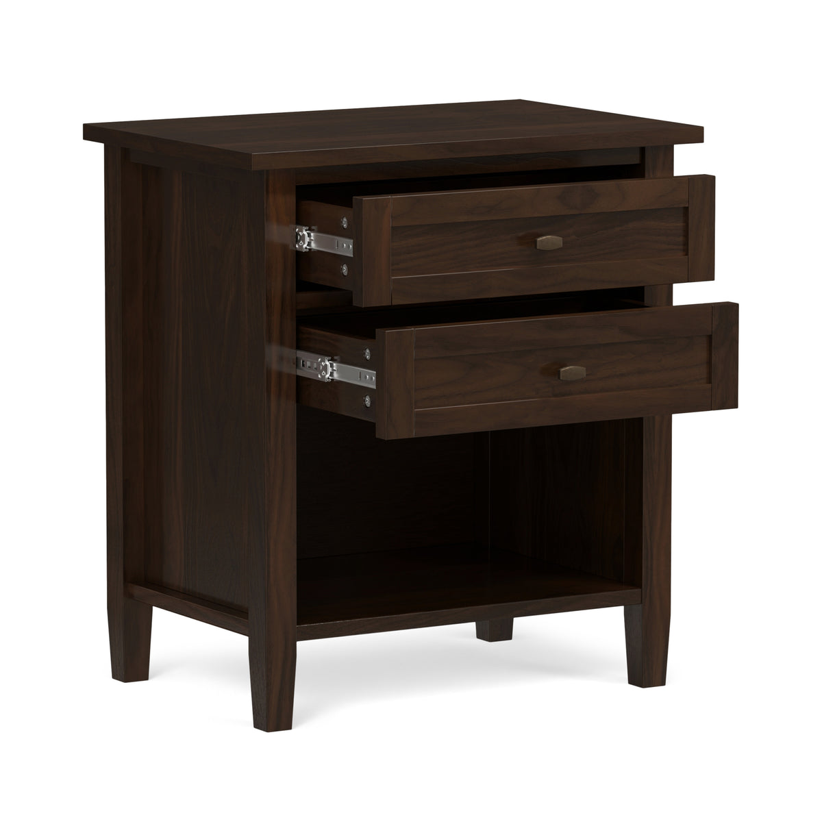 Brunette Brown | Warm Shaker Nightstand