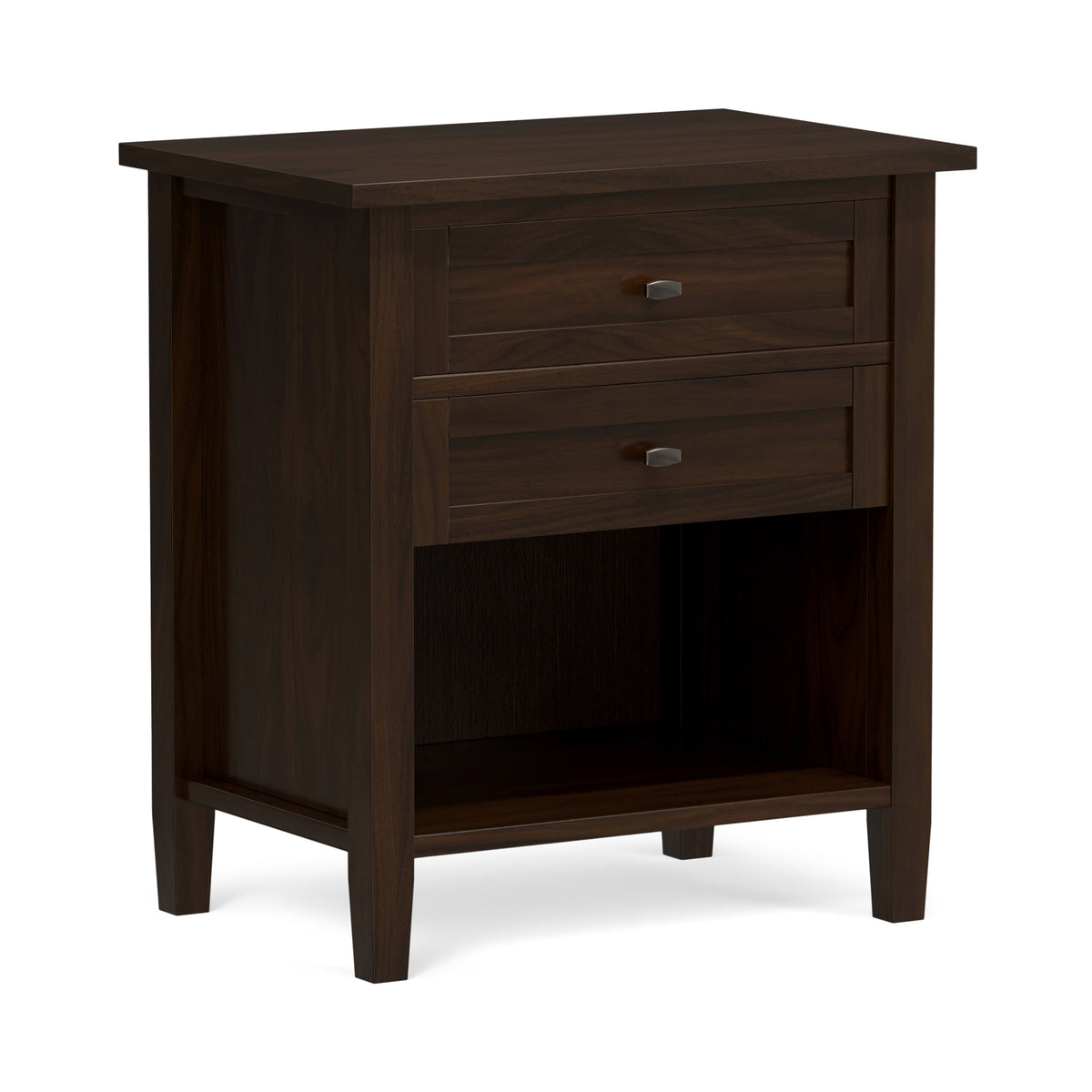 Brunette Brown | Warm Shaker Nightstand