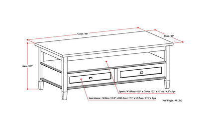 Distressed Grey | Warm Shaker Coffee Table
