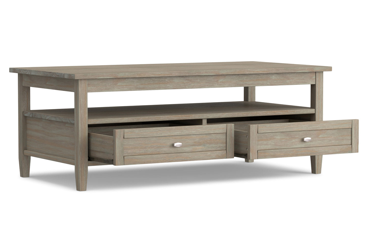 Distressed Grey | Warm Shaker 48 inch Coffee Table
