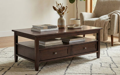 Tobacco Brown | Warm Shaker 48 inch Coffee Table