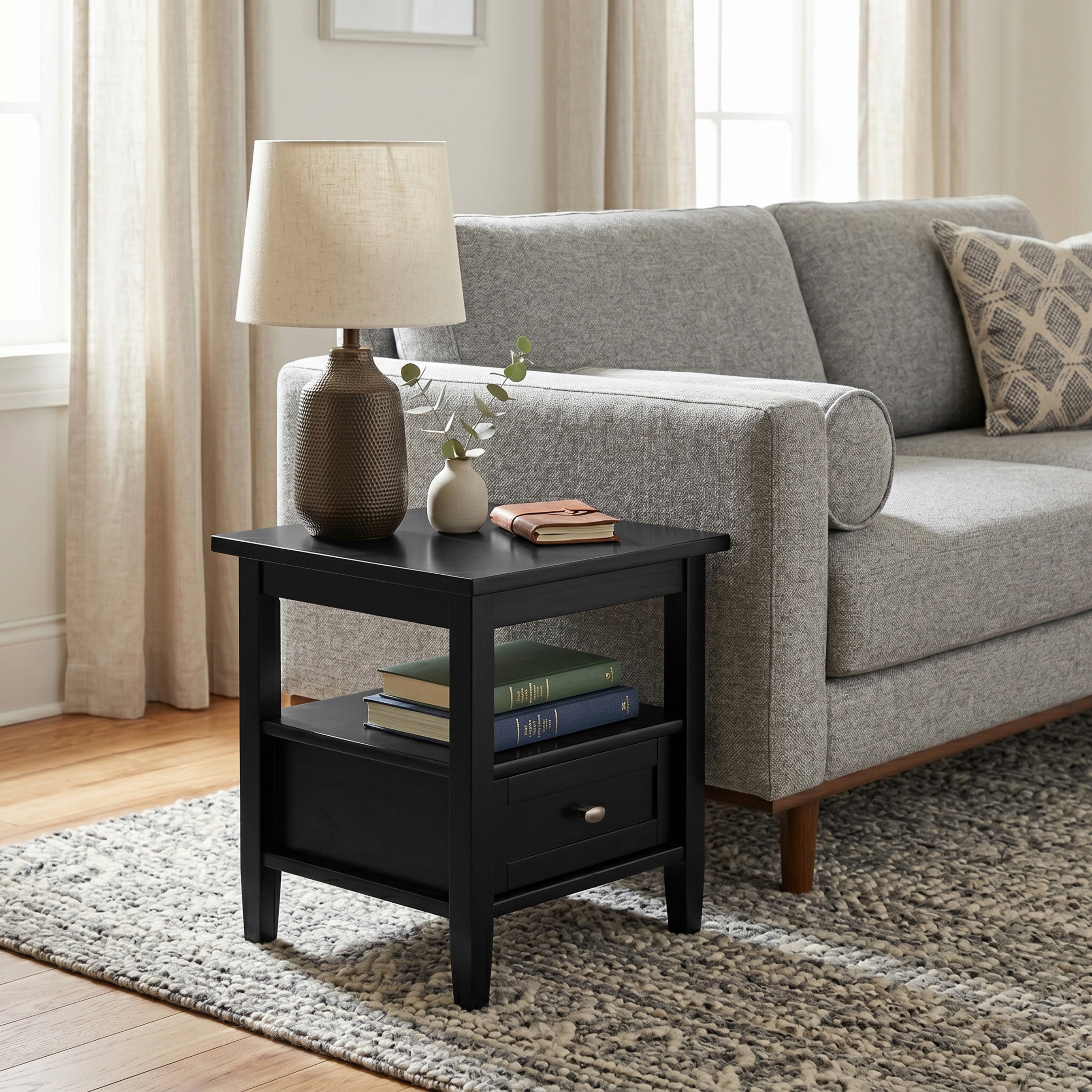 Solid Wood End Table | Warm Shaker End Table – Simpli Home