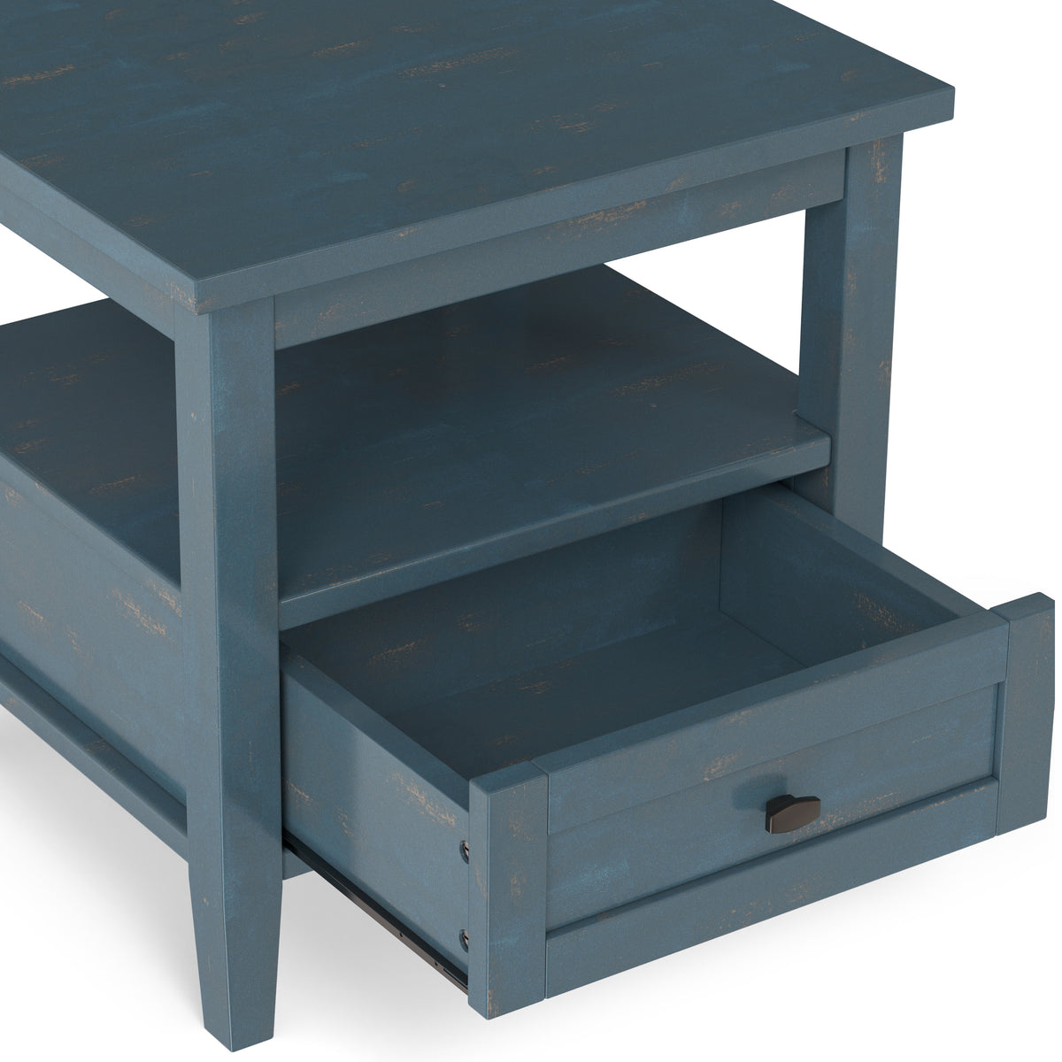 Distressed Coastal Blue | Warm Shaker End Table