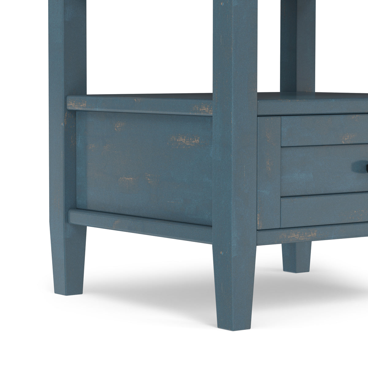 Distressed Coastal Blue | Warm Shaker End Table