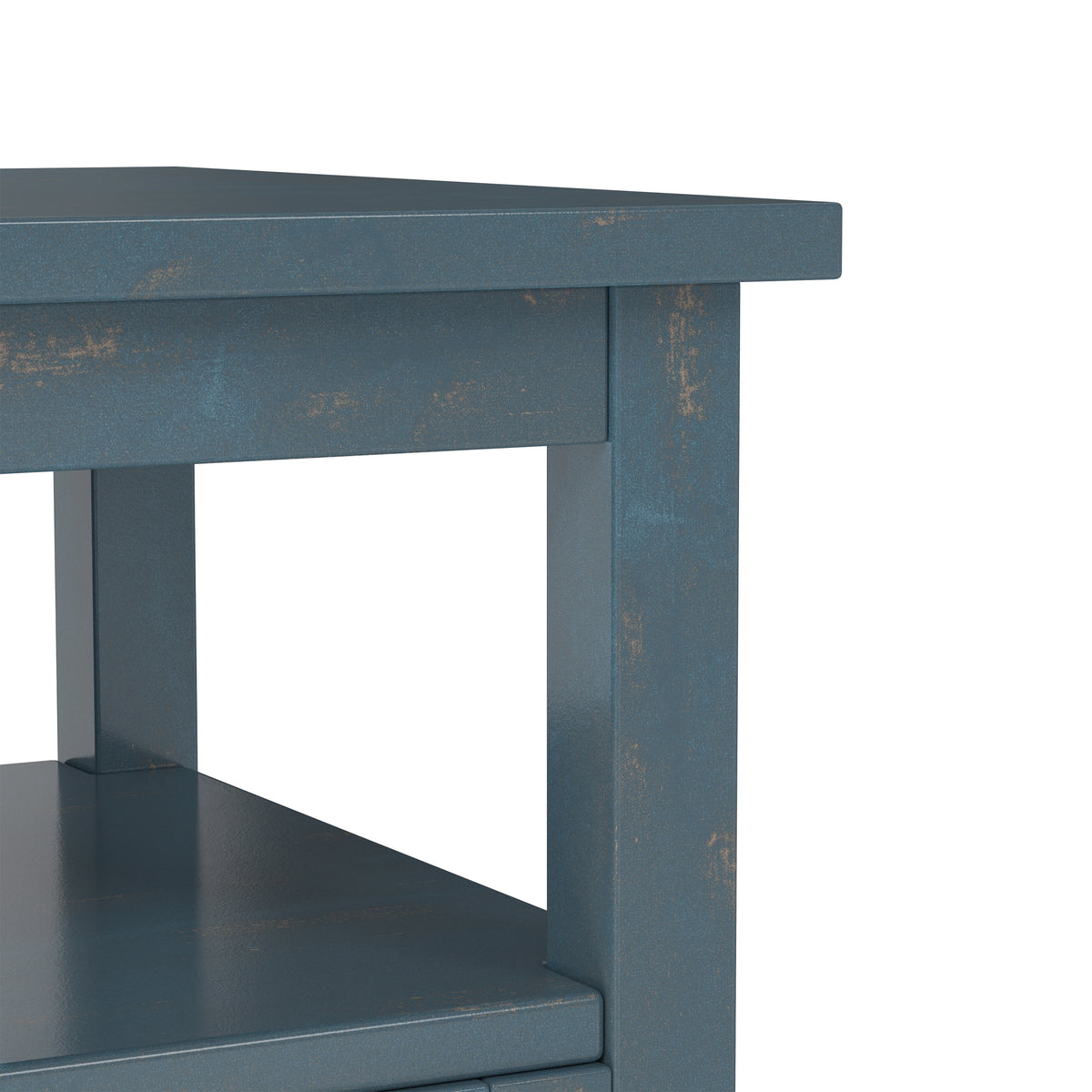 Distressed Coastal Blue | Warm Shaker End Table