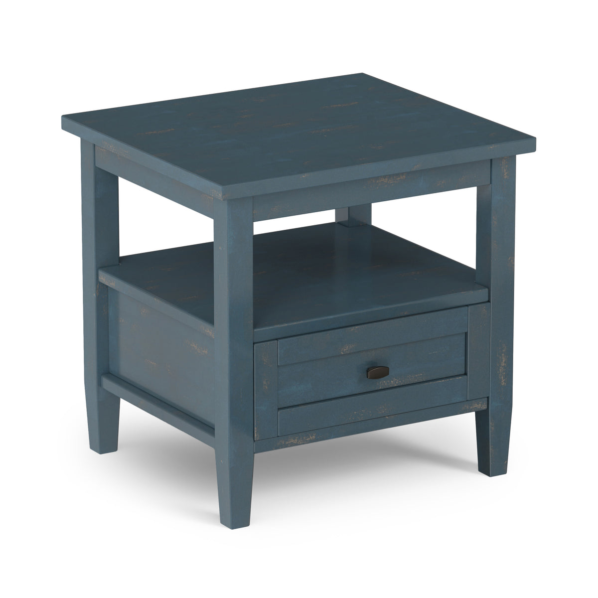 Distressed Coastal Blue | Warm Shaker End Table