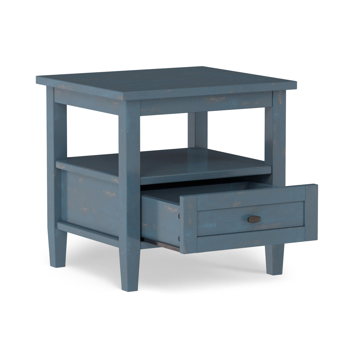 Distressed Coastal Blue | Warm Shaker End Table