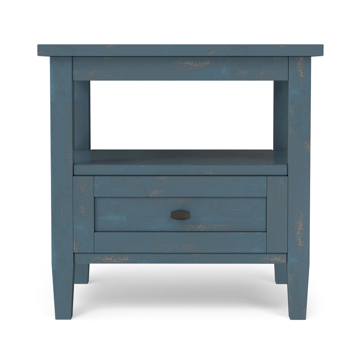 Distressed Coastal Blue | Warm Shaker End Table