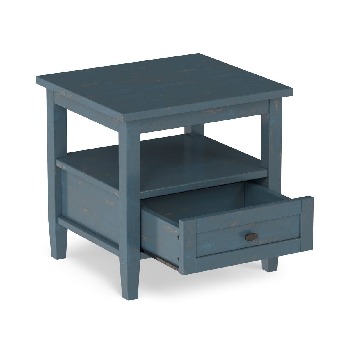Distressed Coastal Blue | Warm Shaker End Table