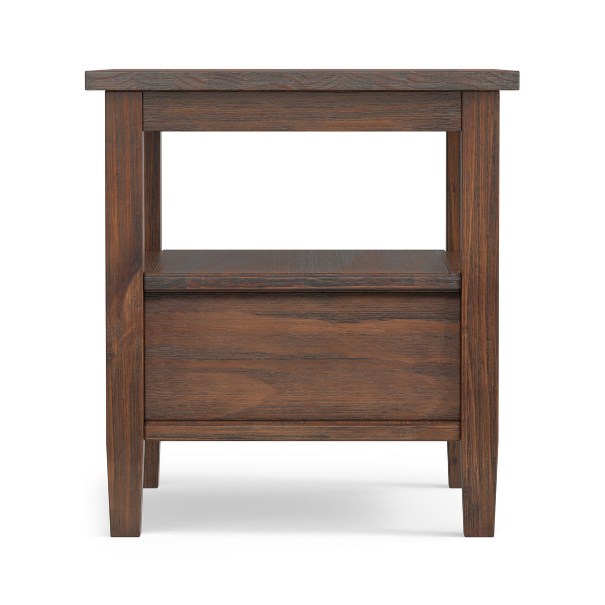 Distressed Charcoal Brown | Warm Shaker End Table