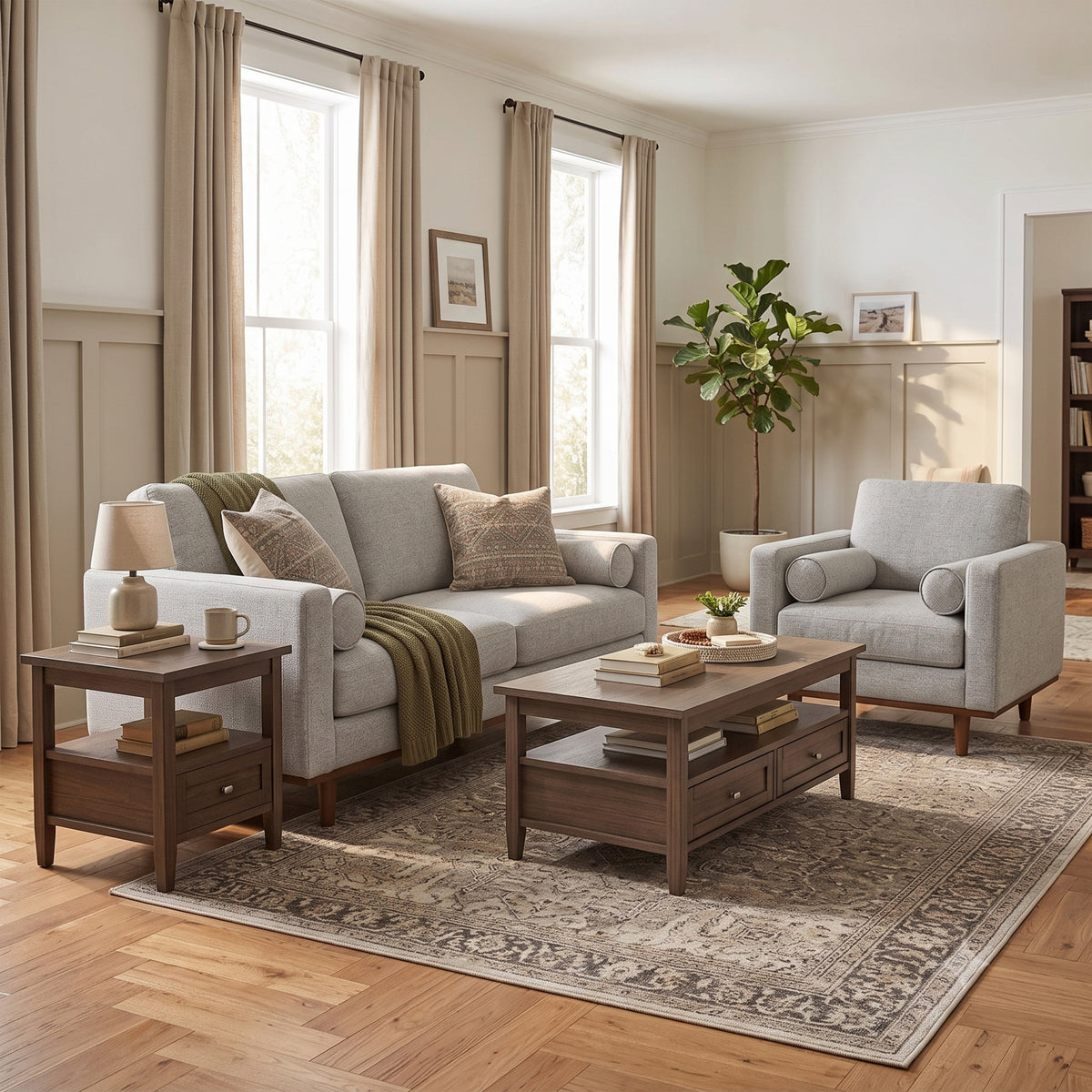 Farmhouse Brown | Warm Shaker End Table