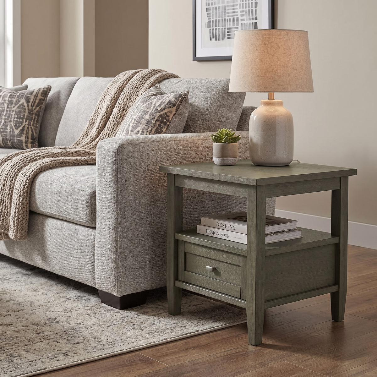 Farmhouse Grey | Warm Shaker End Table