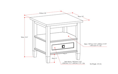 Distressed Grey | Warm Shaker End Table