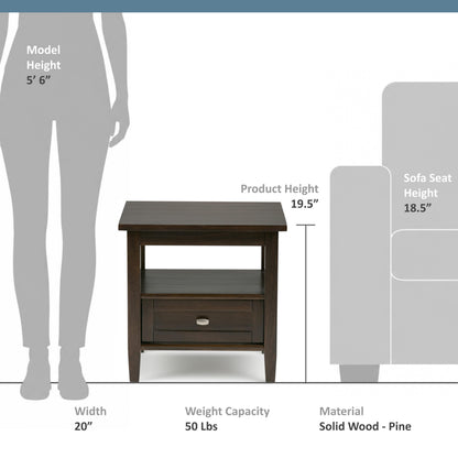 Tobacco Brown | Warm Shaker End Table