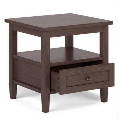 Warm Walnut Brown | Warm Shaker End Table