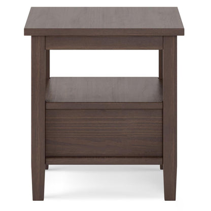 Warm Walnut Brown | Warm Shaker End Table