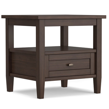 Warm Walnut Brown | Warm Shaker End Table