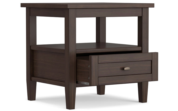 Warm Walnut Brown | Warm Shaker End Table