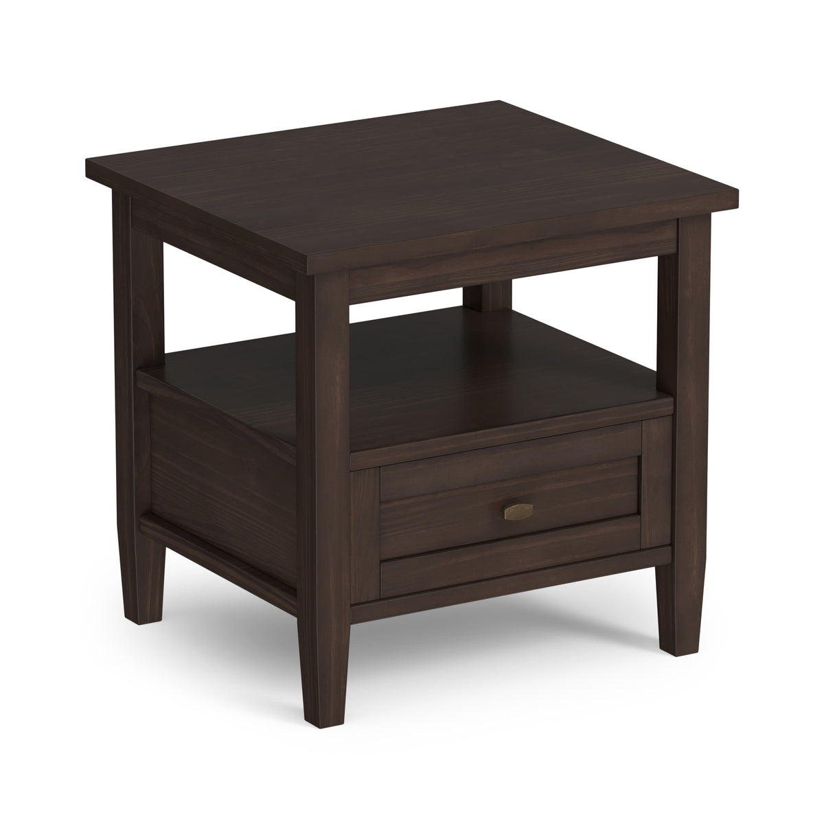 Warm Walnut Brown | Warm Shaker End Table
