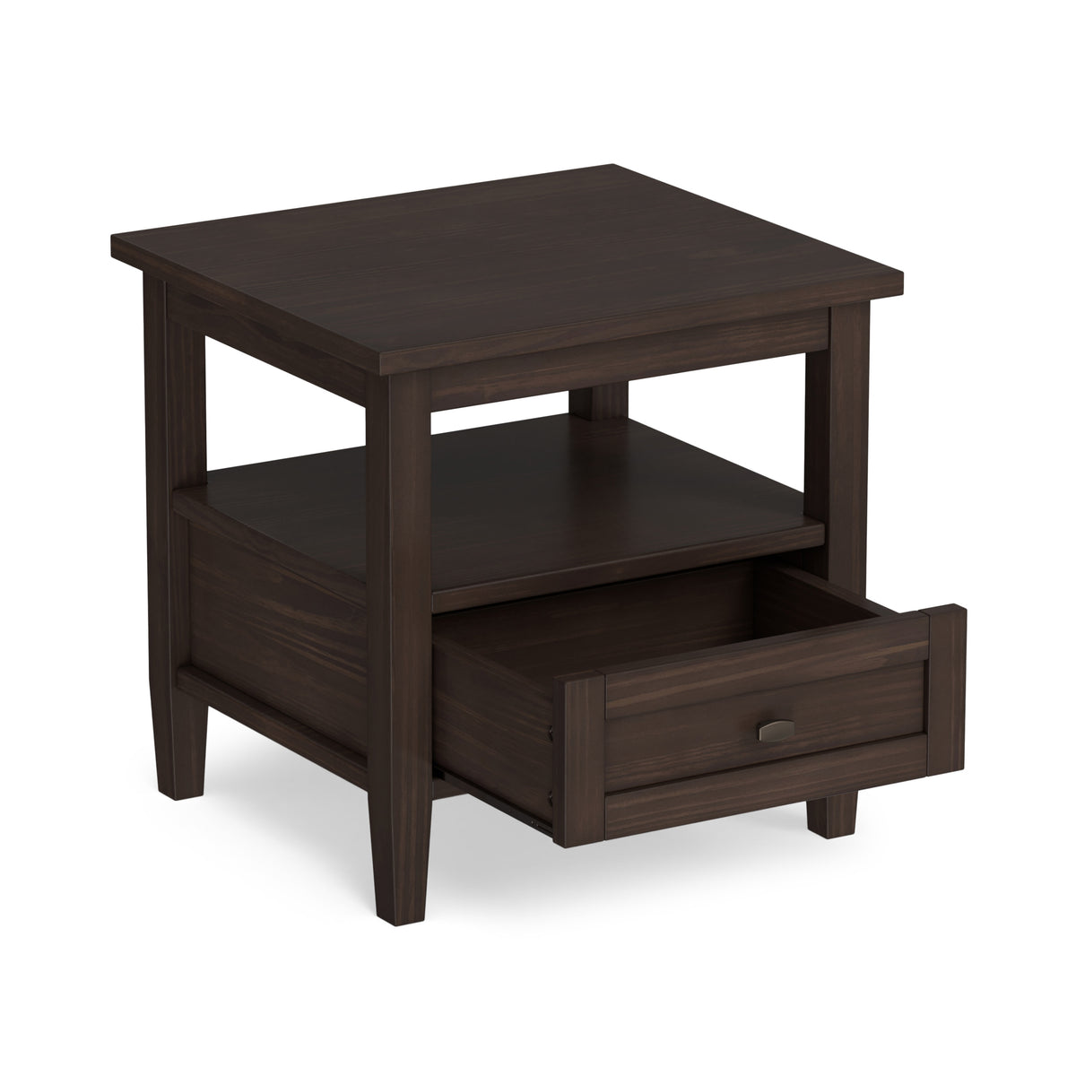 Warm Walnut Brown | Warm Shaker End Table
