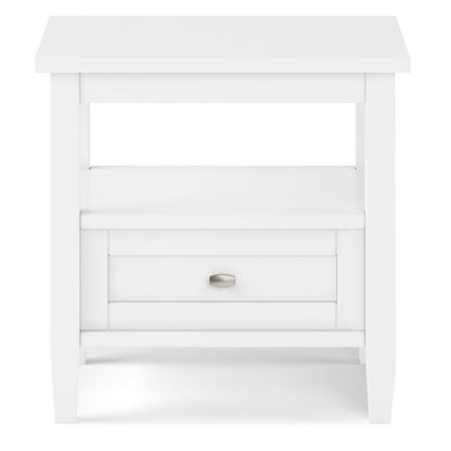 White | Warm Shaker End Table